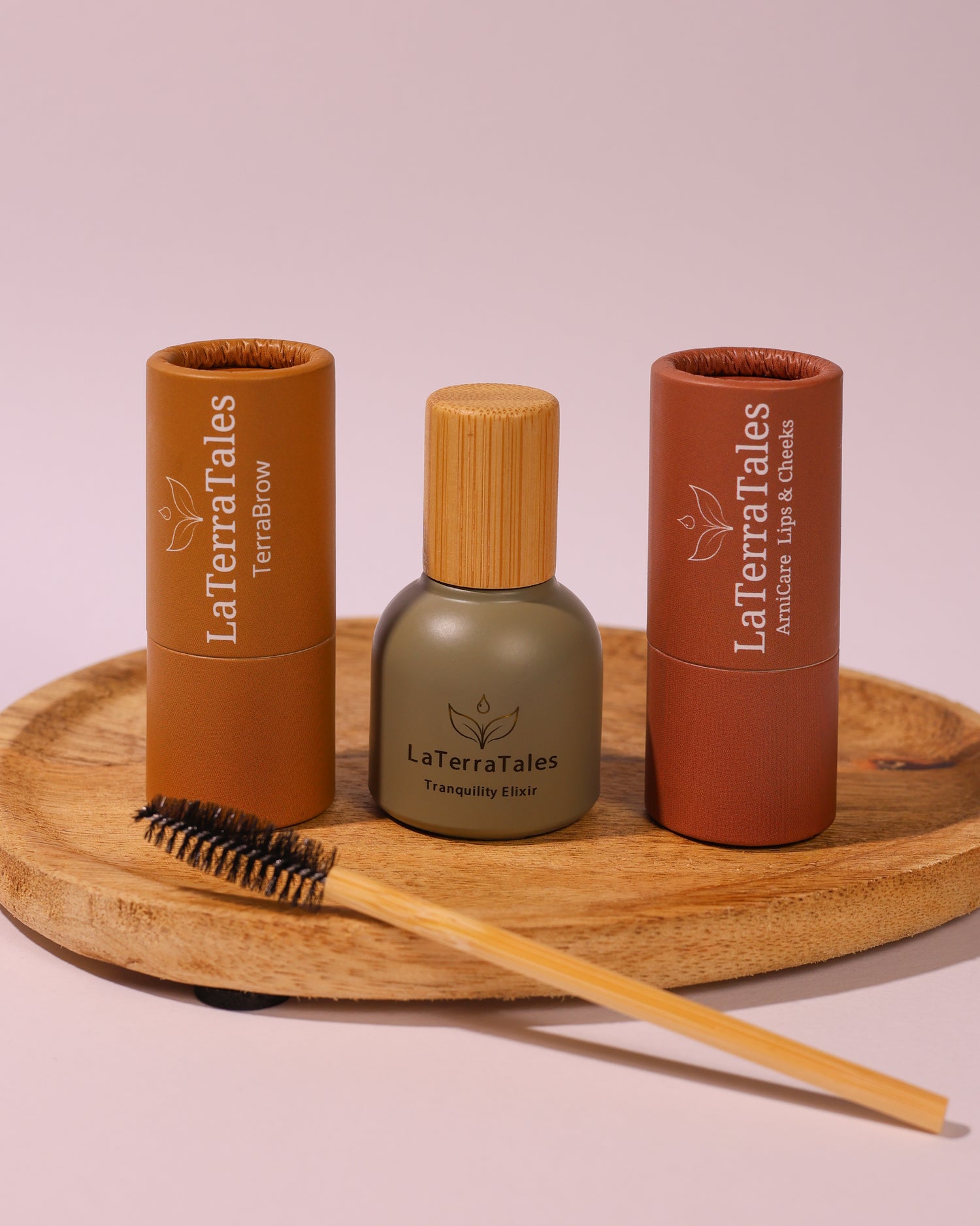 La Terra Trio bundle gift set ArniCare TerraBrow Tranquility Elixir natural beauty Lebanon LaTerraTales