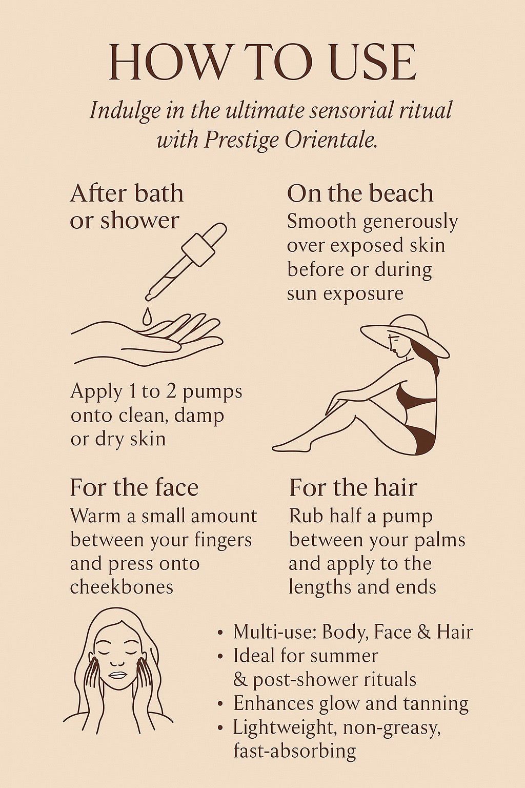 Prestige Oriental  –  Nourish, Glow, Tan & Seduce
