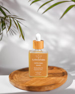 Lift and Calm serum sustainable glass dropper bottle eco-friendly packaging LaTerraTales