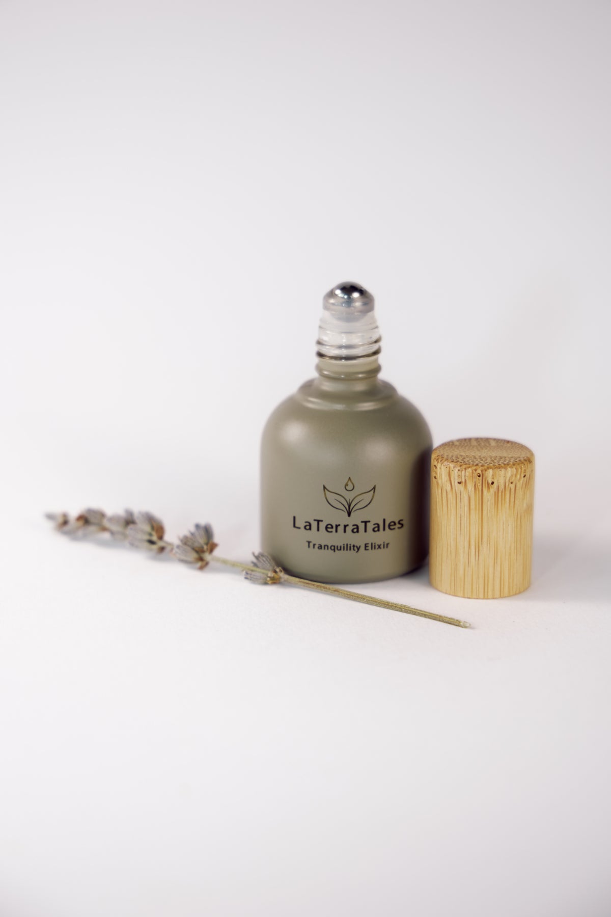 Tranquility Elixir sustainable packaging natural stress relief roll-on eco-friendly LaTerraTales